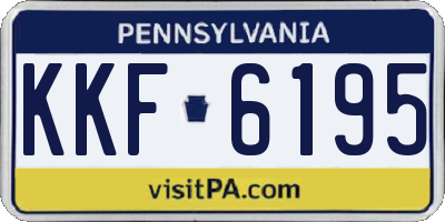PA license plate KKF6195