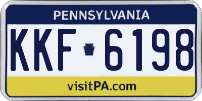 PA license plate KKF6198