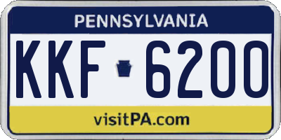 PA license plate KKF6200
