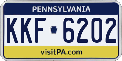 PA license plate KKF6202