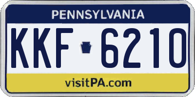 PA license plate KKF6210