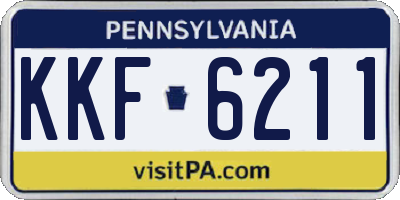 PA license plate KKF6211