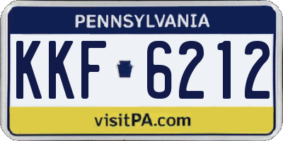 PA license plate KKF6212