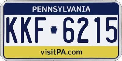 PA license plate KKF6215