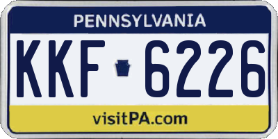 PA license plate KKF6226
