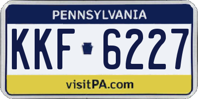 PA license plate KKF6227
