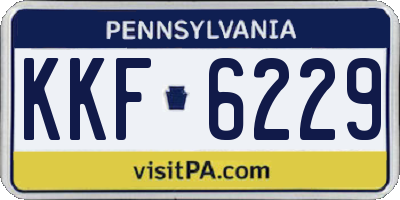 PA license plate KKF6229