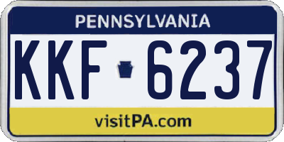 PA license plate KKF6237