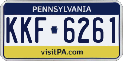 PA license plate KKF6261