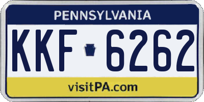 PA license plate KKF6262