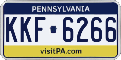 PA license plate KKF6266