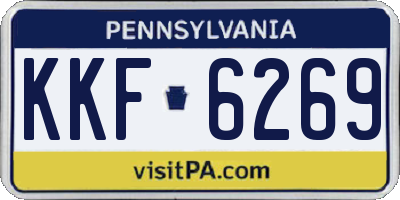 PA license plate KKF6269