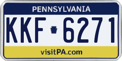 PA license plate KKF6271