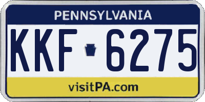 PA license plate KKF6275