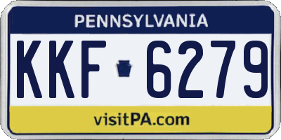 PA license plate KKF6279