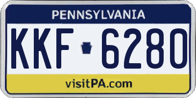 PA license plate KKF6280