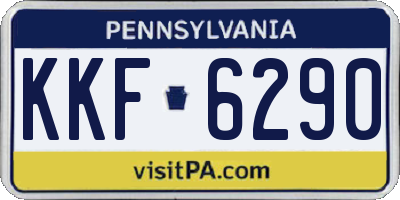 PA license plate KKF6290