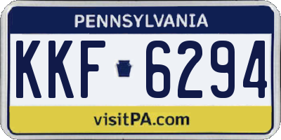 PA license plate KKF6294