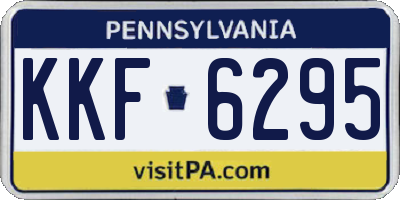 PA license plate KKF6295