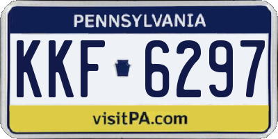 PA license plate KKF6297