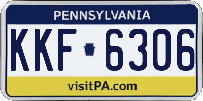PA license plate KKF6306