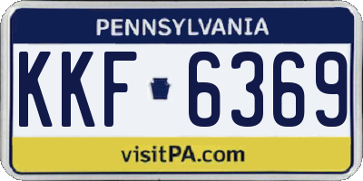 PA license plate KKF6369