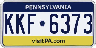 PA license plate KKF6373