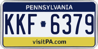 PA license plate KKF6379