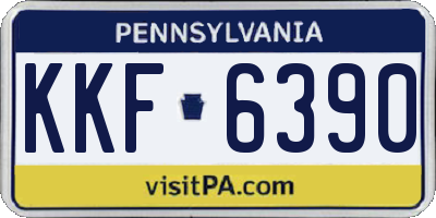 PA license plate KKF6390