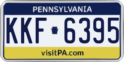 PA license plate KKF6395