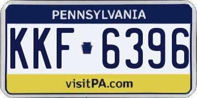 PA license plate KKF6396