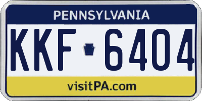 PA license plate KKF6404