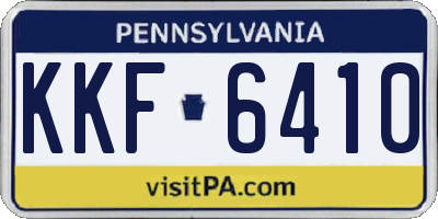 PA license plate KKF6410