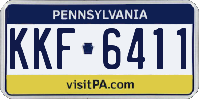 PA license plate KKF6411