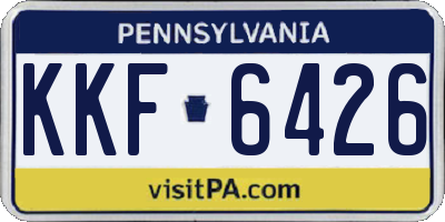 PA license plate KKF6426