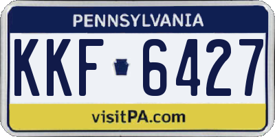 PA license plate KKF6427