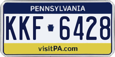 PA license plate KKF6428