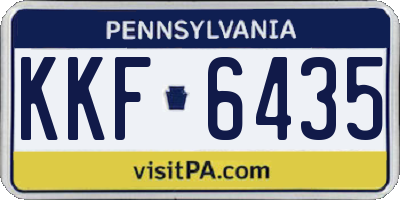 PA license plate KKF6435