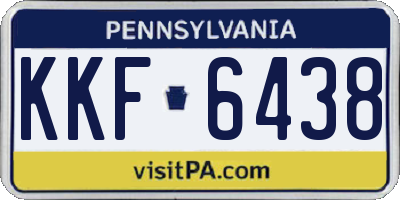 PA license plate KKF6438