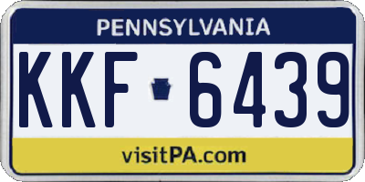 PA license plate KKF6439