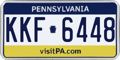 PA license plate KKF6448