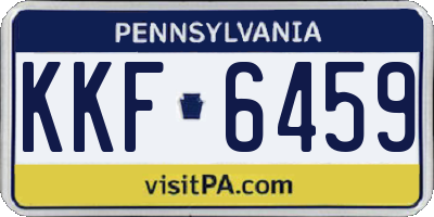 PA license plate KKF6459