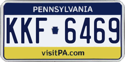 PA license plate KKF6469