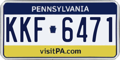 PA license plate KKF6471