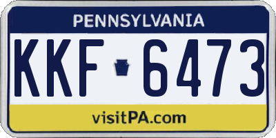 PA license plate KKF6473