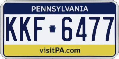 PA license plate KKF6477