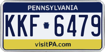 PA license plate KKF6479