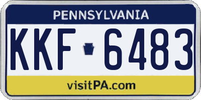 PA license plate KKF6483