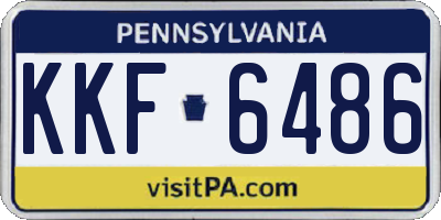 PA license plate KKF6486