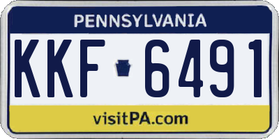 PA license plate KKF6491